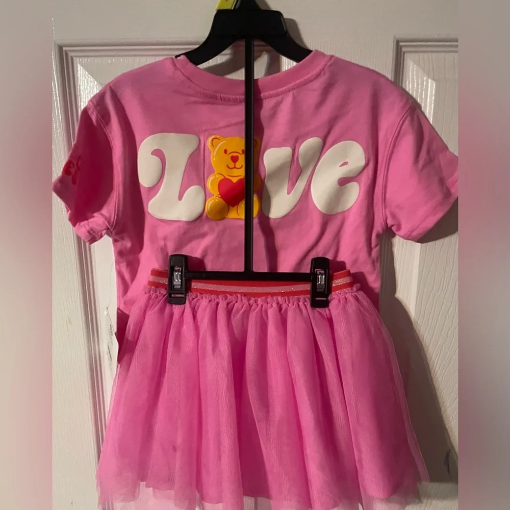 Way To Celebrate Toddler Girls Valentine’s Day Pink Top & Tutu Skirt‎ Set 3T